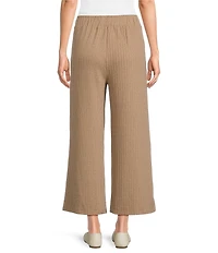 See and Be Seen Coordinating Textured Wide Leg Crop Pull On Pants