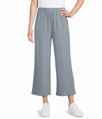 See and Be Seen Coordinating Textured Wide Leg Crop Pull On Pants