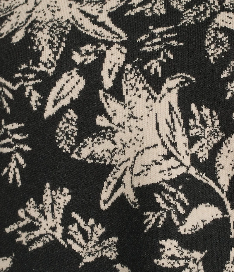 See and Be Seen Floral Crew Neck Long Sleeve Scallop Hem Sweater