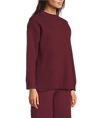 See And Be Seen Knit Crew Neck Long Sleeve Pullover