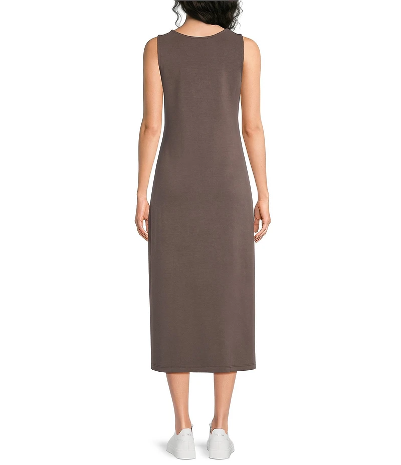 See and Be Seen Modal Knit Crewneck Long Sleeve Two Piece Midi Dress
