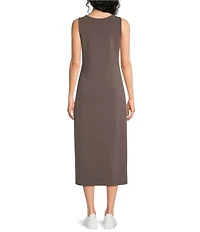 See and Be Seen Modal Knit Crewneck Long Sleeve Two Piece Midi Dress