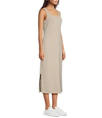 See and Be Seen Modal Knit Crewneck Long Sleeve Two Piece Midi Dress