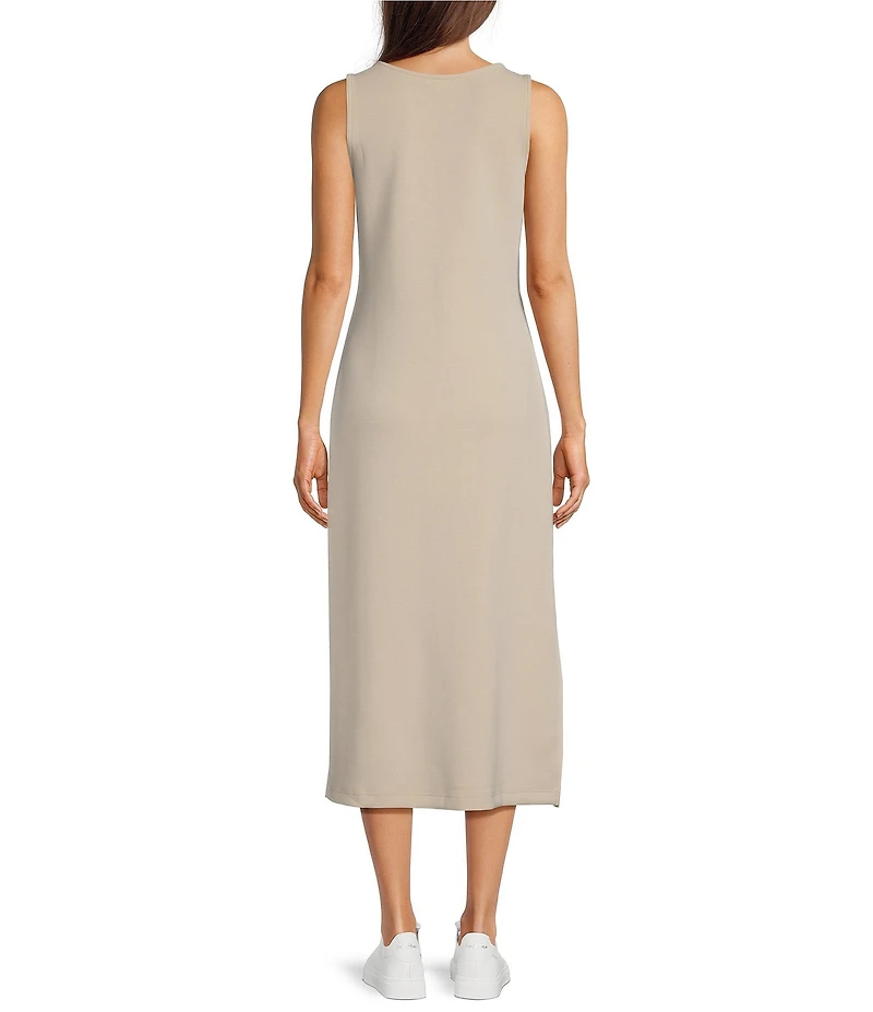 See and Be Seen Modal Knit Crewneck Long Sleeve Two Piece Midi Dress
