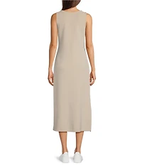 See and Be Seen Modal Knit Crewneck Long Sleeve Two Piece Midi Dress