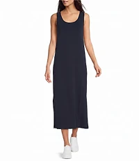 See and Be Seen Round Neck Short Sleeve Midi A-Line Dress