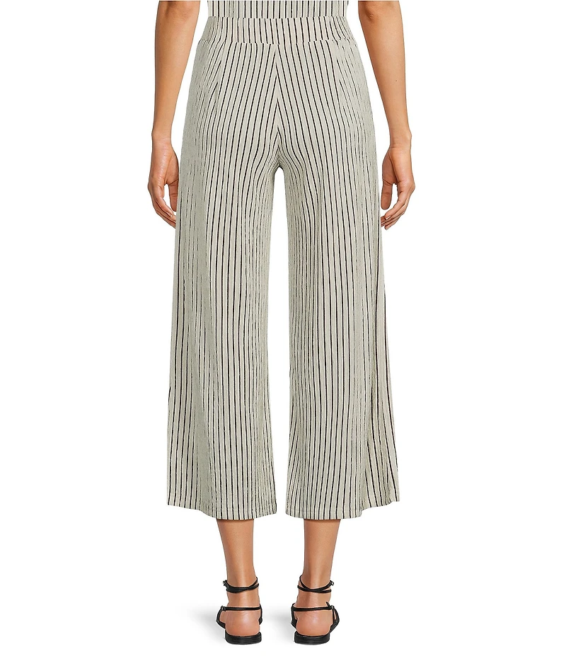 See and Be Seen Stripe Pull-On Cropped Wide Leg Coordinating Pants