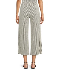 See and Be Seen Stripe Pull-On Cropped Wide Leg Coordinating Pants