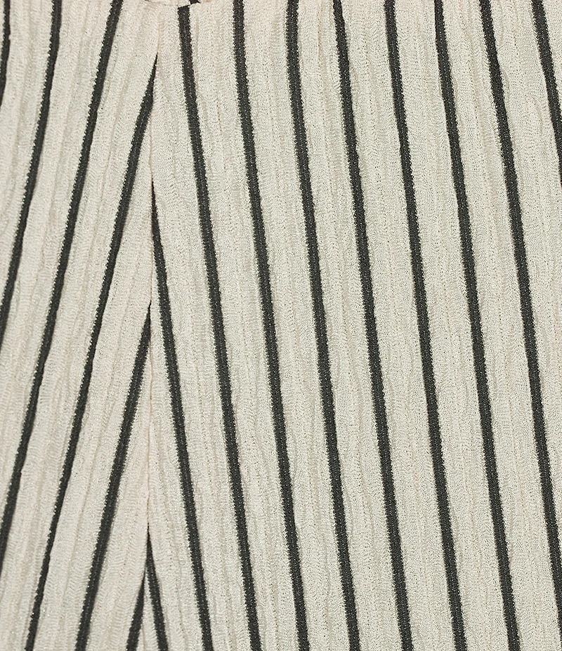 See and Be Seen Stripe Pull-On Cropped Wide Leg Coordinating Pants