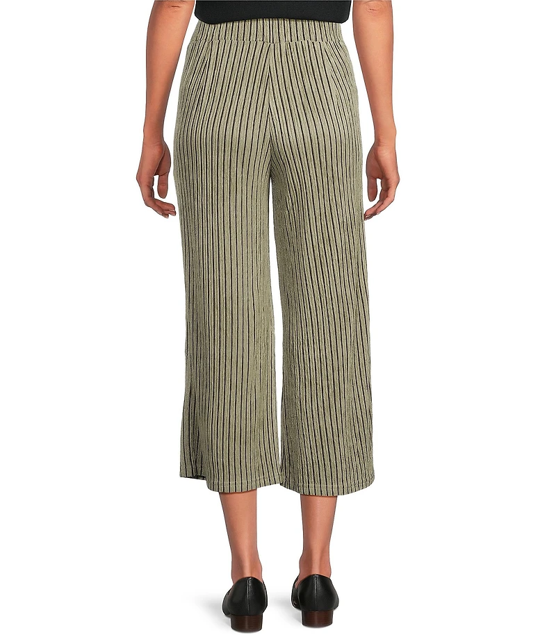 See and Be Seen Stripe Pull-On Cropped Wide Leg Coordinating Pants