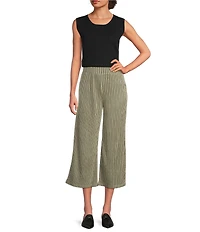 See and Be Seen Stripe Pull-On Cropped Wide Leg Coordinating Pants
