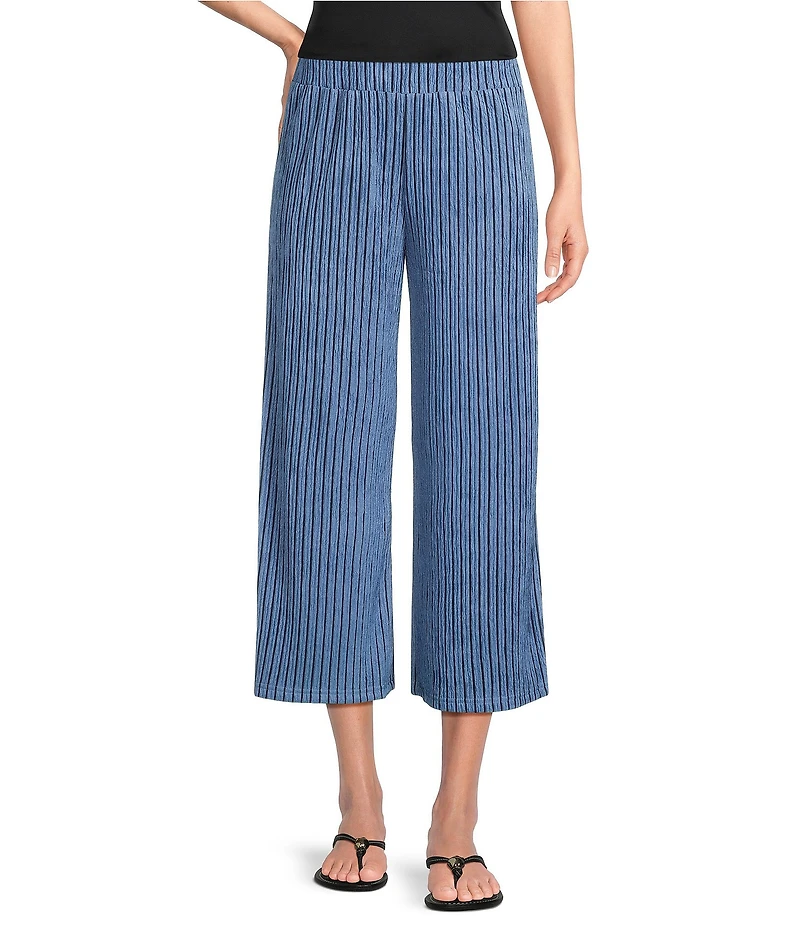 See and Be Seen Stripe Pull-On Cropped Wide Leg Coordinating Pants