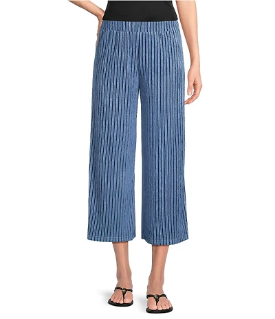 See and Be Seen Stripe Pull-On Cropped Wide Leg Coordinating Pants