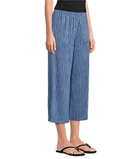 See and Be Seen Stripe Pull-On Cropped Wide Leg Coordinating Pants