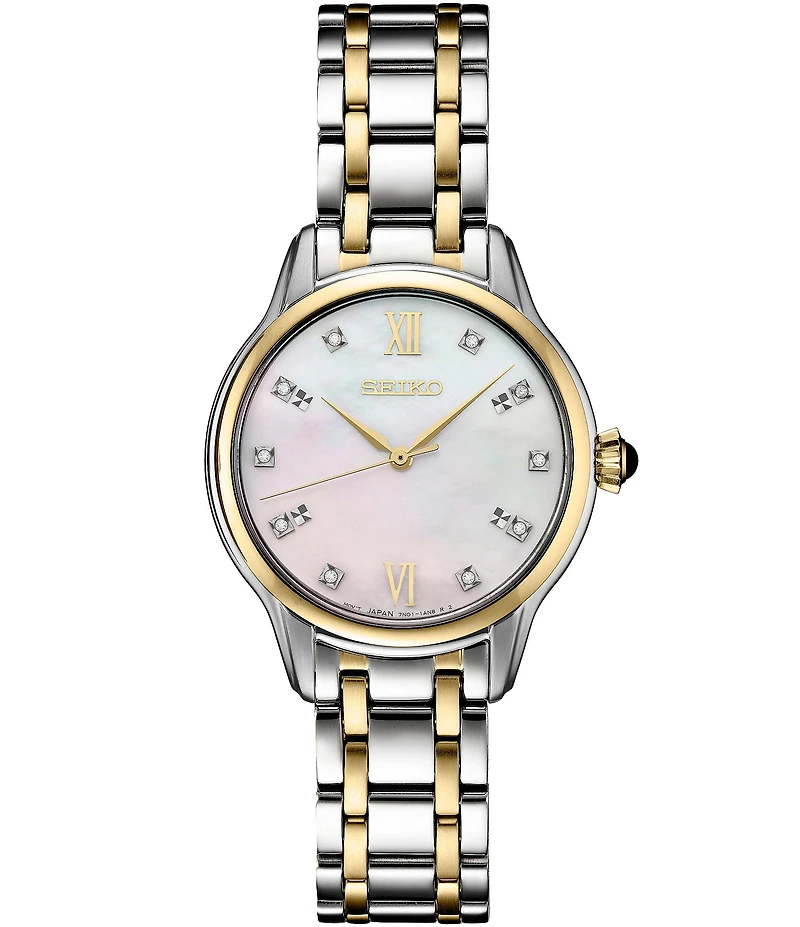 Seiko Diamond Collection for Ladies Analog Stainless Steel Bracelet Watch