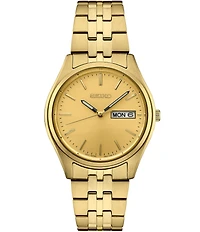 Seiko Men's Essential Quartz Automatic Sunray Dial Stainless Steel Bracelet Watch