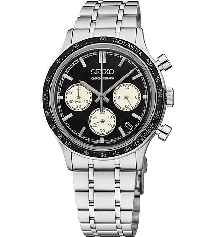 Seiko Men's Essentials Quartz Chronograph Stainless Steel Bracelet Watch