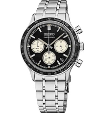 Seiko Men's Essentials Quartz Chronograph Stainless Steel Bracelet Watch