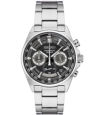 Seiko Men's Essentials Quartz Chronograph Stainless Steel Bracelet Watch