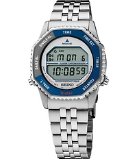 Seiko Men's Essentials #double;Roto Call#double; Multifunction Stainless Steel Bracelet Watch