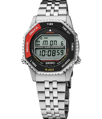 Seiko Men's Essentials #double;Roto Call#double; Multifunction Stainless Steel Bracelet Watch