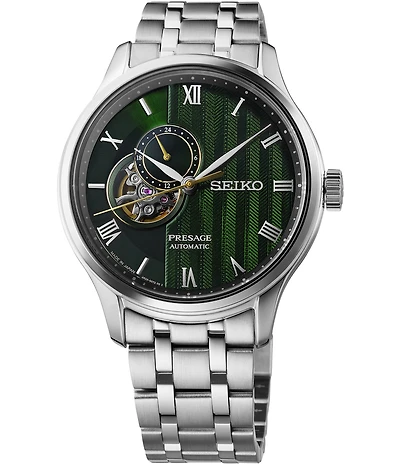 Seiko Men's Presage Japanese Garden Automatic Stainless Steel Bracelet Watch