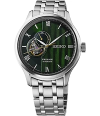 Seiko Men's Presage Japanese Garden Automatic Stainless Steel Bracelet Watch
