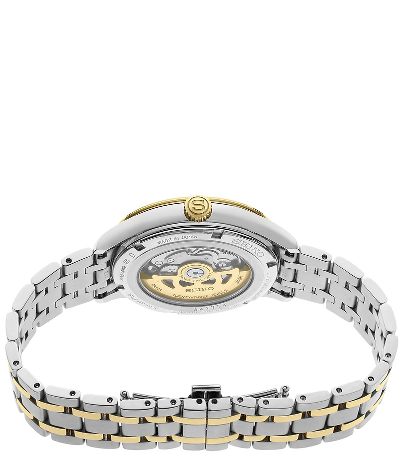 Seiko Men's Presage Japanese Garden Automatic Two Tone Stainless Steel Bracelet Watch