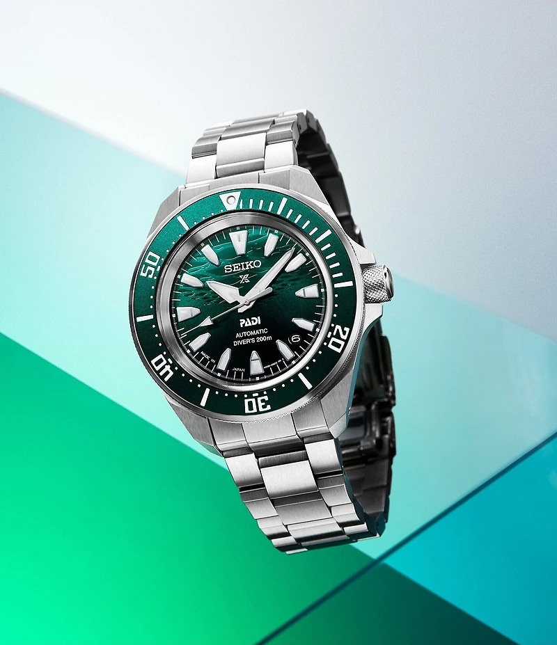Seiko Men's Prospex Diver Automatic Green Dial Stainless Steel Bracelet Watch