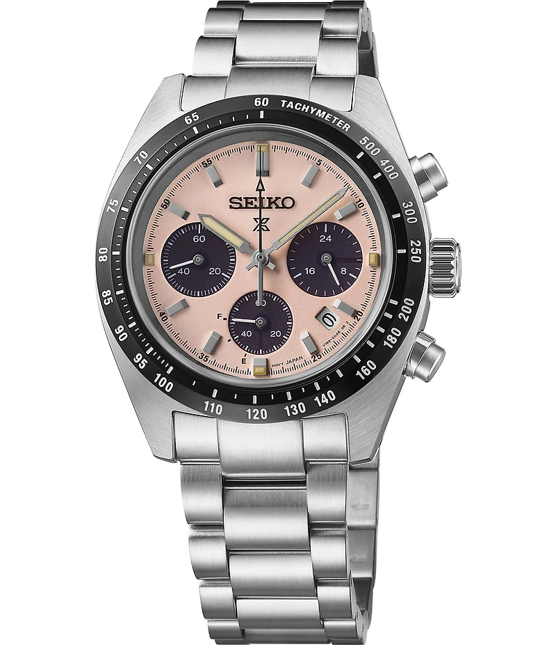 Seiko Men's Prospex Speedtimer Solar Chronograph Stainless Steel Bracelet Watch