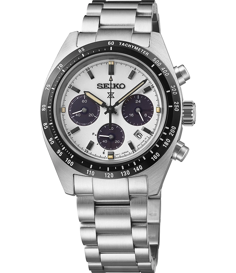 Seiko Men's Prospex Speedtimer Solar Chronograph Stainless Steel Bracelet Watch