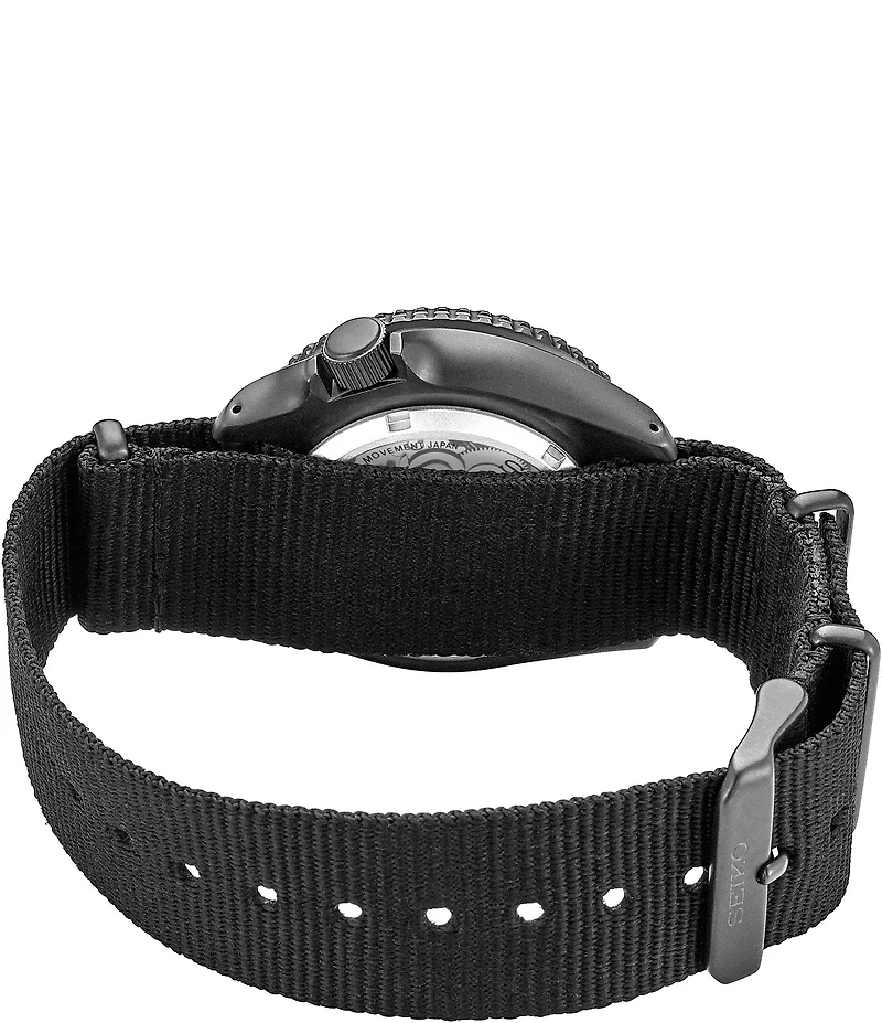 Seiko Men's Seiko 5 Sports Automatic Black Nylon Strap Watch