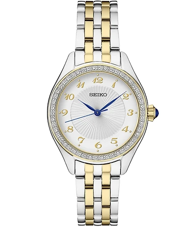 Seiko Women's Crystal Collection Quartz Analog Two Tone Bracelet Watch