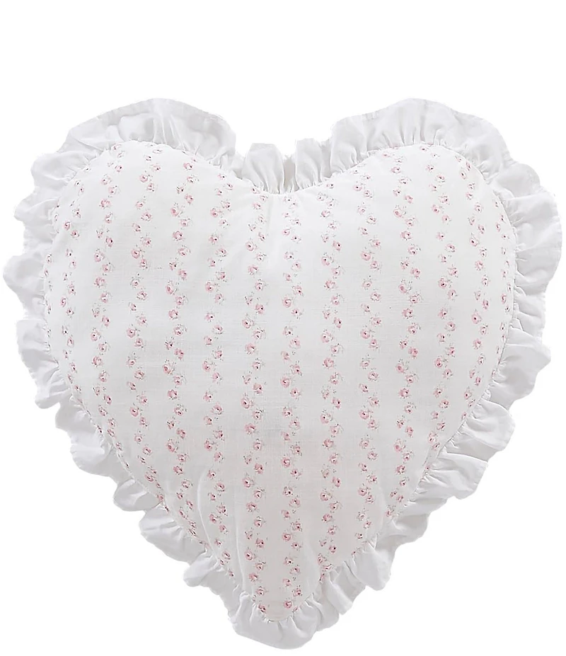 Shabby Chic Signature by Shabby Chic Ruffled Heart Shaped Decorative Pillow