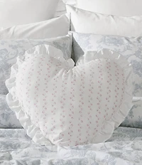 Shabby Chic Signature by Shabby Chic Ruffled Heart Shaped Decorative Pillow