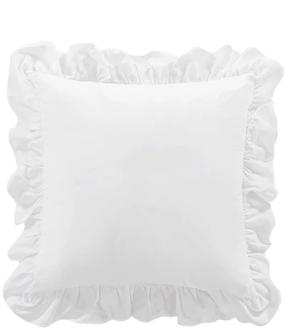 Shabby Chic Signature by Shabby Chic White Ruffle Square Decorative Pillow