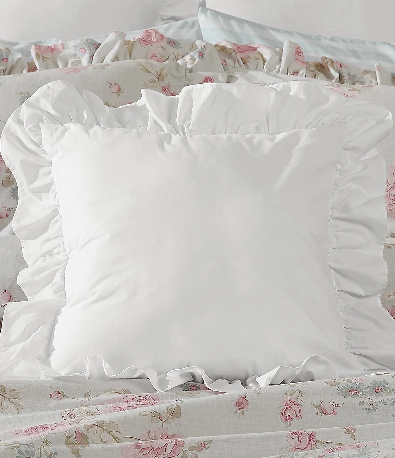 Shabby Chic Signature by Shabby Chic White Ruffle Square Decorative Pillow