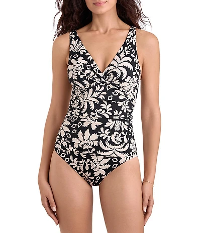 Shape Solver Palm Royale Brynn Twist Underwire One-Piece Swimsuit