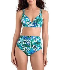 Shape Solver Palm Royale High Waist Pull-On Swim Bottom