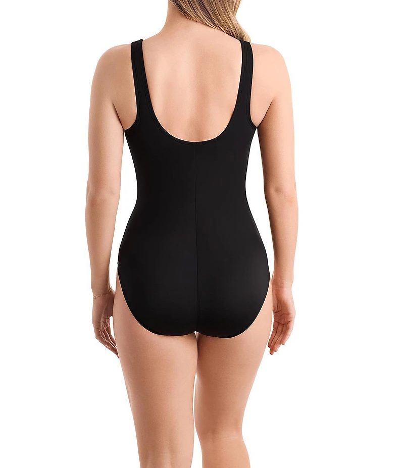 Shape Solver Sport Desert Horizon High Neck One Piece Swimsuit