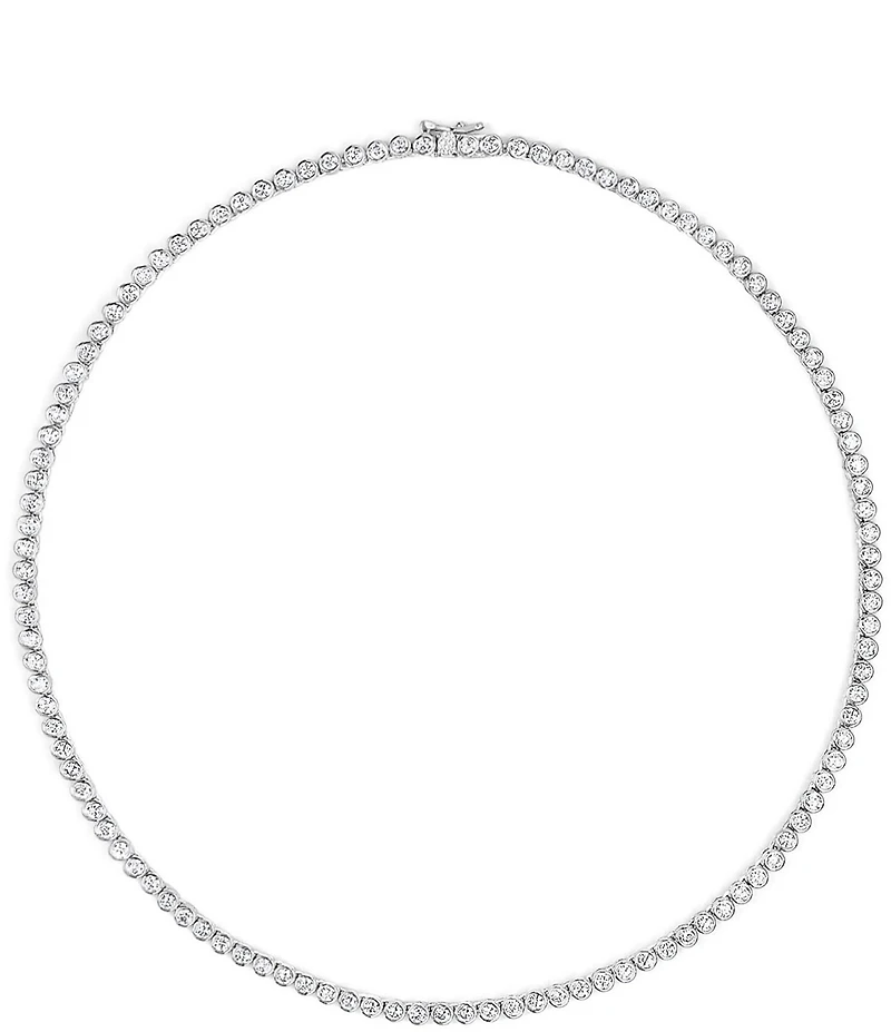 SHASHI Bezel Crystal Tennis Collar Necklace