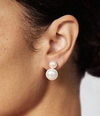 SHASHI Bianca Double Pearl Stud Earrings