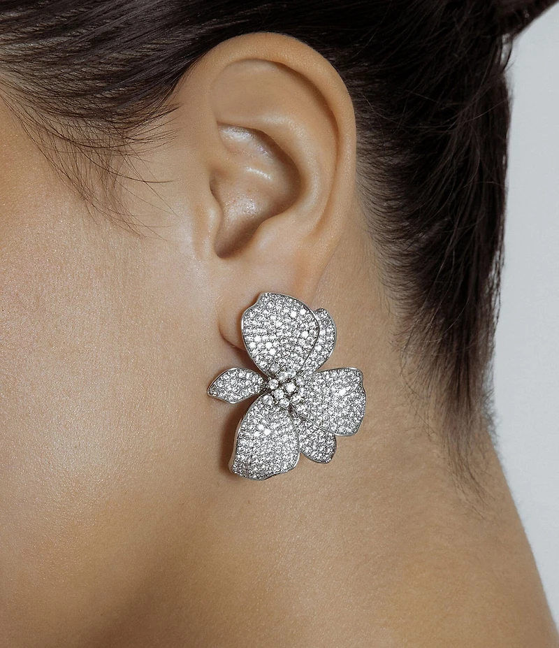 SHASHI Crystal Eden Statement Oversized Drop Earrings