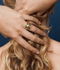 SHASHI Delphine Scuptural Ring Set