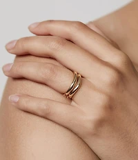SHASHI Delphine Scuptural Ring Set