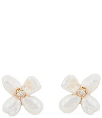 SHASHI Flower Pearl Stud Earrings