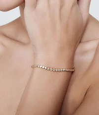 SHASHI Graduated Bezel Tennis Line Bracelet