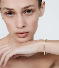 SHASHI Graduated Bezel Tennis Line Bracelet