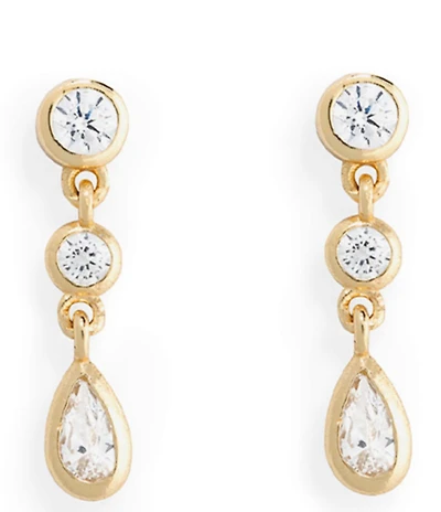 SHASHI Jenny Multi Stone Linear Earrings