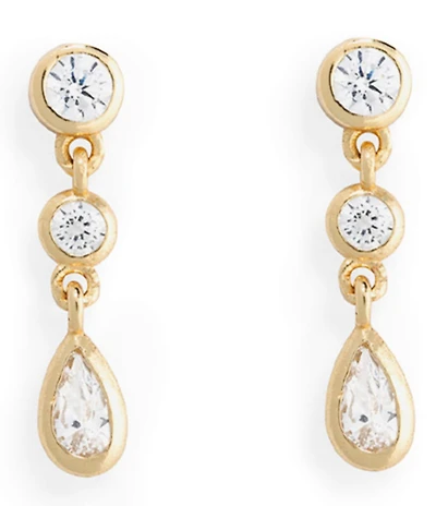SHASHI Jenny Multi Stone Linear Earrings